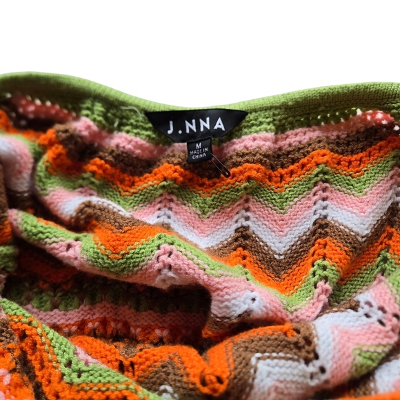 Vibrant Chevron Knit Halter Mini Dress - Picture 4 of 9